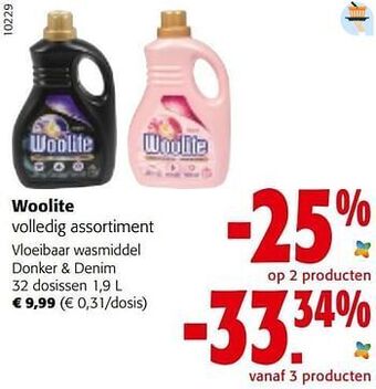 Colruyt Woolite vloeibaar wasmiddel donker + denim aanbieding