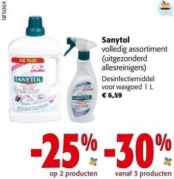 Colruyt Sanytol desinfectiemiddel voor wasgoed aanbieding