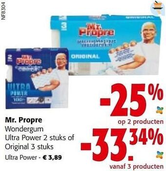Colruyt Mr. propre wondergum ultra power aanbieding