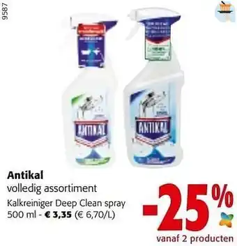 Colruyt Antikal kalkreiniger deep clean spray aanbieding