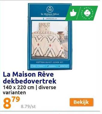 Action La Maison Rêve Dekbedovertrek aanbieding