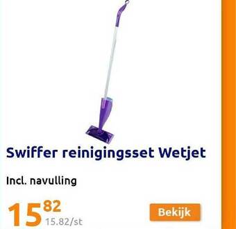 Action Swiffer Reinigingsset Wetjet aanbieding