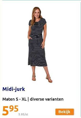 Action Midi Jurk aanbieding