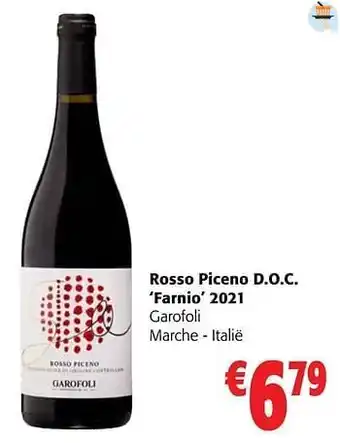 Colruyt Rosso piceno d.o.c. farnio 2021 garofoli marche - italië aanbieding