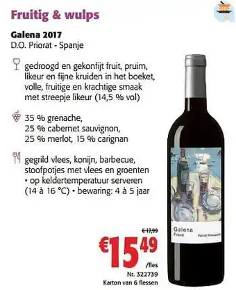 Colruyt Galena 2017 d.o. priorat - spanje aanbieding