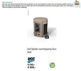 Multi bazar Hot splash warmtepomp sun aanbieding