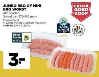 Jumbo Jumbo mini bbq worstjes aanbieding