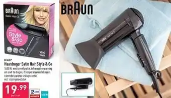 ALDI Braun haardroger satin hair style + go aanbieding