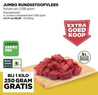Jumbo Jumbo rundsstoofvlees aanbieding