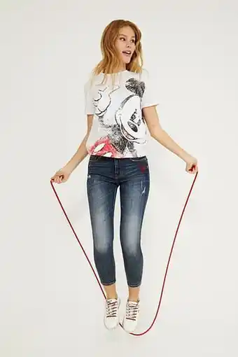 Desigual Mickey Mouse T-shirt - WHITE - S aanbieding