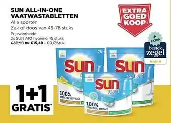 Jumbo Sun all-in-one vaatwastabletten aanbieding
