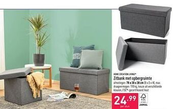 ALDI Zitbank met opbergruimte aanbieding