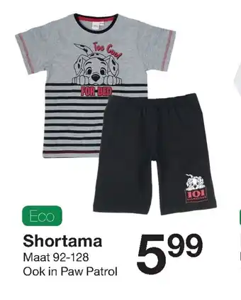 Zeeman Eco Shortama aanbieding