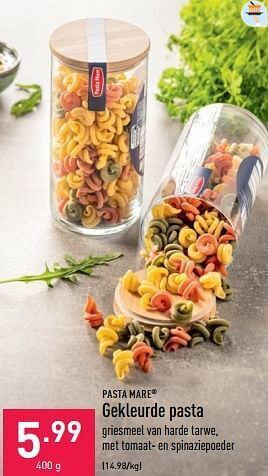 ALDI Gekleurde pasta aanbieding