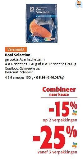 Colruyt Boni selection gerookte atlantische zalm aanbieding