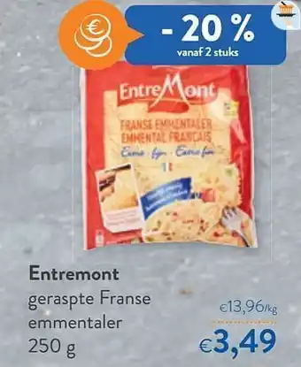 OKay Entremont geraspte franse emmentaler aanbieding