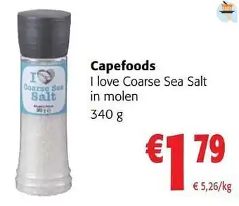 Colruyt Capefoods i love coarse sea salt aanbieding