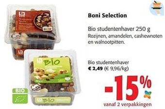 Colruyt Boni selection bio studentenhaver aanbieding