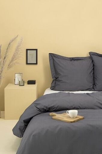 HEMA HEMA Dekbedovertrek - Hotel Katoen Percal Donkergrijs (donkergrijs) aanbieding