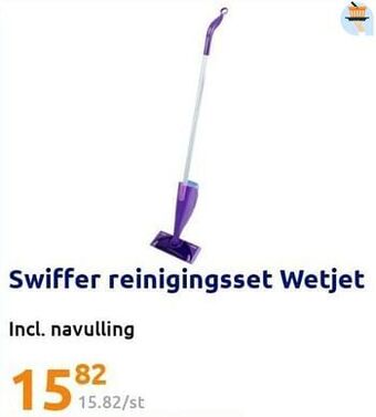Action Swiffer reinigingsset wetjet aanbieding