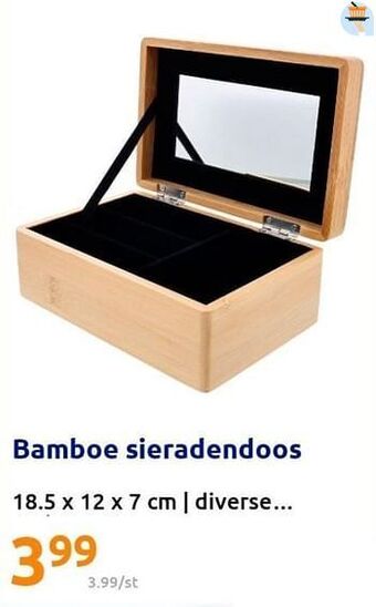 Action Bamboe sieradendoos aanbieding