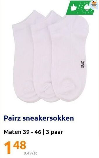 Action Pairz sneakersokken aanbieding