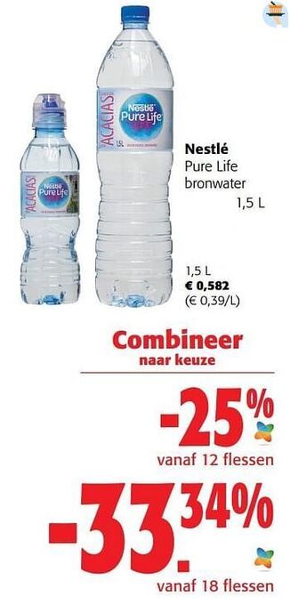 Colruyt Nestlé pure life bronwater aanbieding