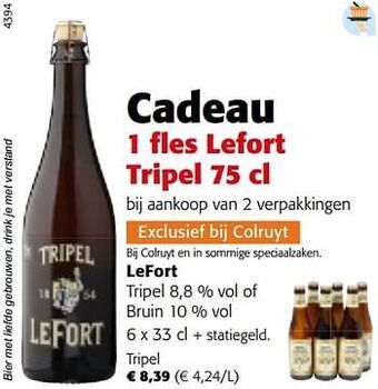 Colruyt Lefort tripel aanbieding