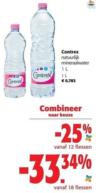 Colruyt Contrex natuurlijk mineraalwater aanbieding