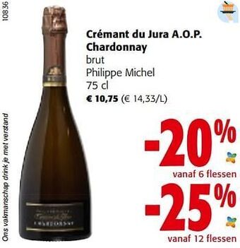 Colruyt Crémant du jura a.o.p. chardonnay brut philippe michel aanbieding