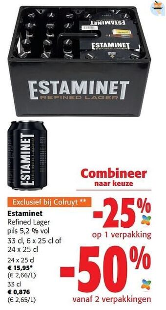Colruyt Estaminet refined lager pils aanbieding