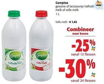 Colruyt Campina volle melk aanbieding