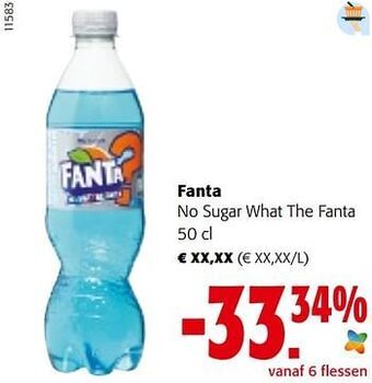 Colruyt Fanta no sugar what the fanta aanbieding
