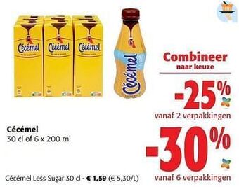 Colruyt Cécémel less sugar aanbieding