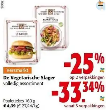 Colruyt De vegetarische slager poulettekes aanbieding