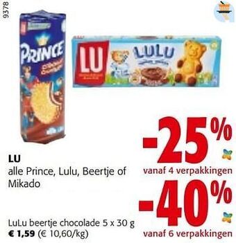 Colruyt Lu lulu beertje chocolade aanbieding