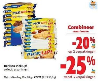 Colruyt Bahlsen pick up! met melkvulling aanbieding