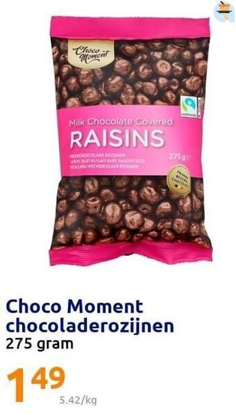 Action Choco moment chocoladerozijnen aanbieding