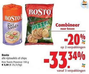 Colruyt Bosto rice toasts provence aanbieding