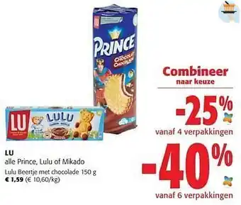 Colruyt Lu lulu beertje met chocolade aanbieding