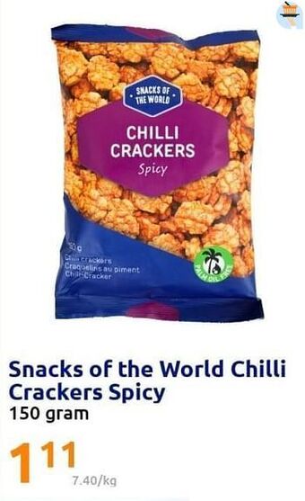 Action Snacks of the world chilli crackers spicy aanbieding