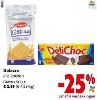 Colruyt Delacre gâteau aanbieding