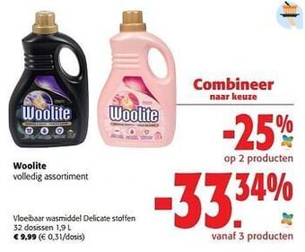 Colruyt Woolite vloeibaar wasmiddel delicate stoffen aanbieding