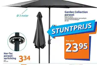 Action Garden Collection Parasol, Nor Tec Parasol Verlichting aanbieding