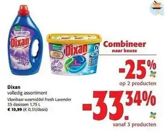 Colruyt Dixan vloeibaar wasmiddel fresh lavender aanbieding