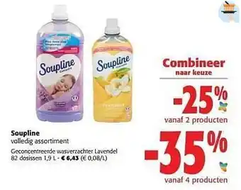 Colruyt Soupline geconcentreerde wasverzachter lavendel aanbieding