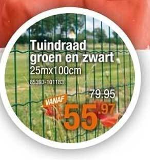 Cevo Tuindraad Groen En Zwart aanbieding