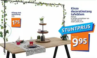 Kinzo Decoratiestang Tafelklem, Klimop Met Verlichting