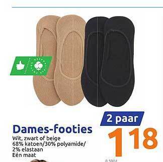 Action Dames Footies aanbieding