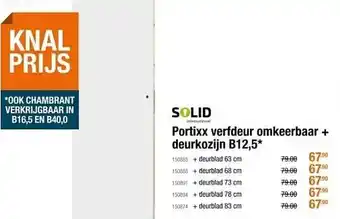 Cevo Portixx Verfdeur Omkeerbaar, Deurkozijn aanbieding